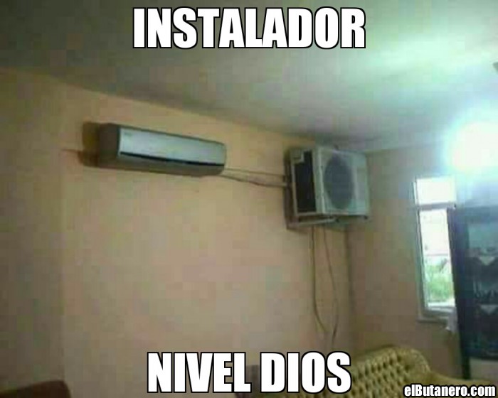 Instalando el aire acondicionado