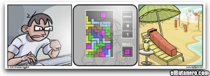 Jugando al tetris