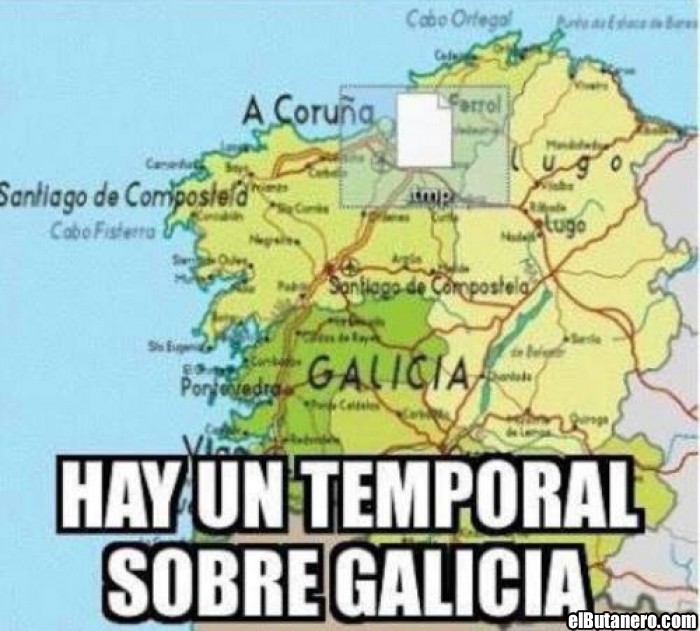 Temporal sobre Galicia